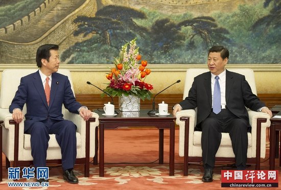 1月25日,中共中央总书记习近平在北京人民大会堂会见日本公明党党首山口那津男。 新华社记者 黄敬文 摄