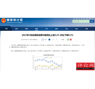 2023年5月份居民消费价格同比上涨0.2% 环比下降0.2%